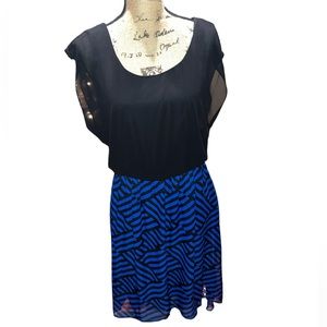 Maurice’s black and blue dress size large